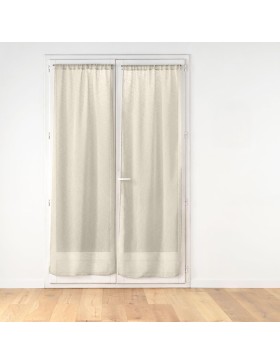 Douceur d'Intérieur, Paire Droite Passe-Tringle (2 x 70 x 200 cm) Carlin Lin, Voile Tissé