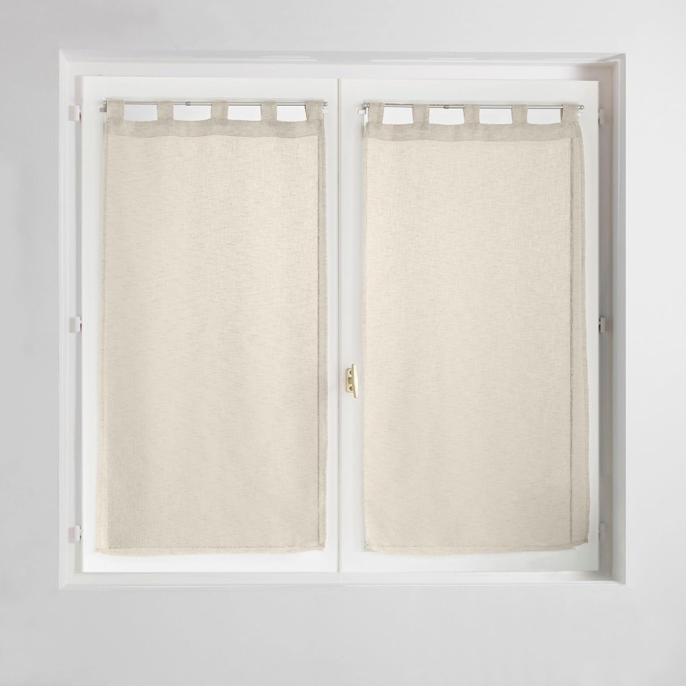 Douceur d'Intérieur, Paire Droite à Passants (2 x 60 x 120 cm) Carlin Lin, Voile Tissé