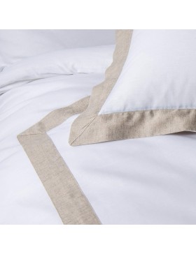 Douceur d'Intérieur, Parure de Lit 3 Pièces Lauraline Blanc, 100% Coton