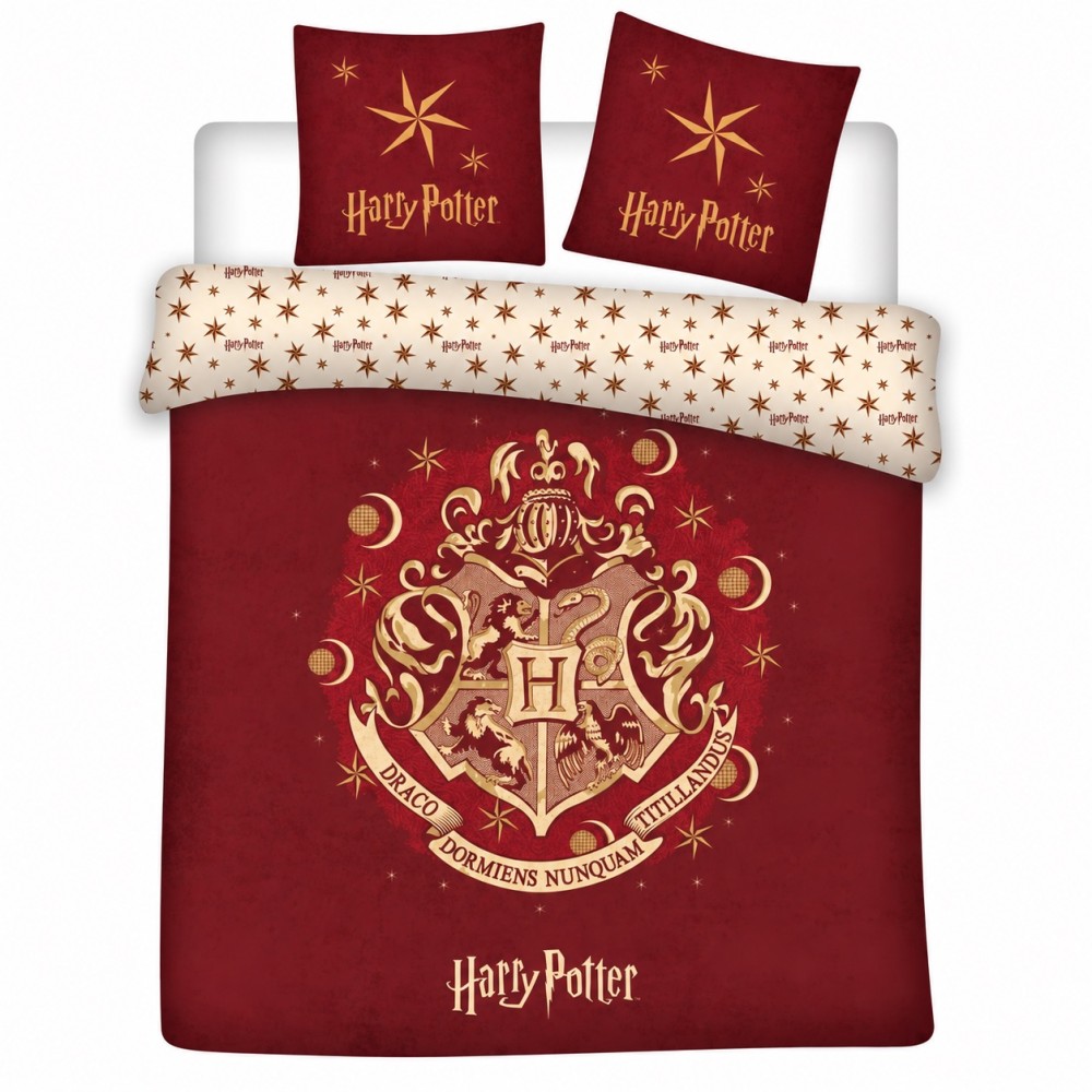 Parure de Lit Harry Potter Poudlard Réversible 200×200 cm + 2 Taies 63×63 cm