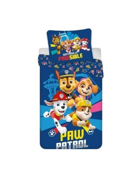 copy of Paw Patrol beddengoedset 140x200 + kussensloop 65x65, omkeerbaar, polykatoen, Chase, Marshall, Stella, Ruben