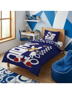 copy of Sonic Bedding Set - Let's Go - Dekbedovertrek 140x200 cm + Kussensloop 65x65 cm
