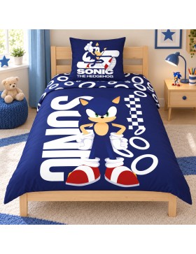 copy of Set di biancheria da letto Sonic – Let's Go – Copripiumino 140x200 cm + federa 65x65 cm