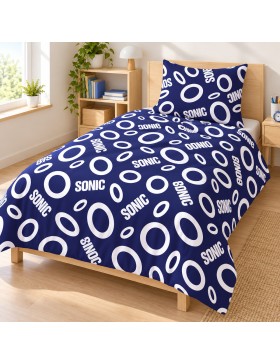 copy of Set di biancheria da letto Sonic – Let's Go – Copripiumino 140x200 cm + federa 65x65 cm