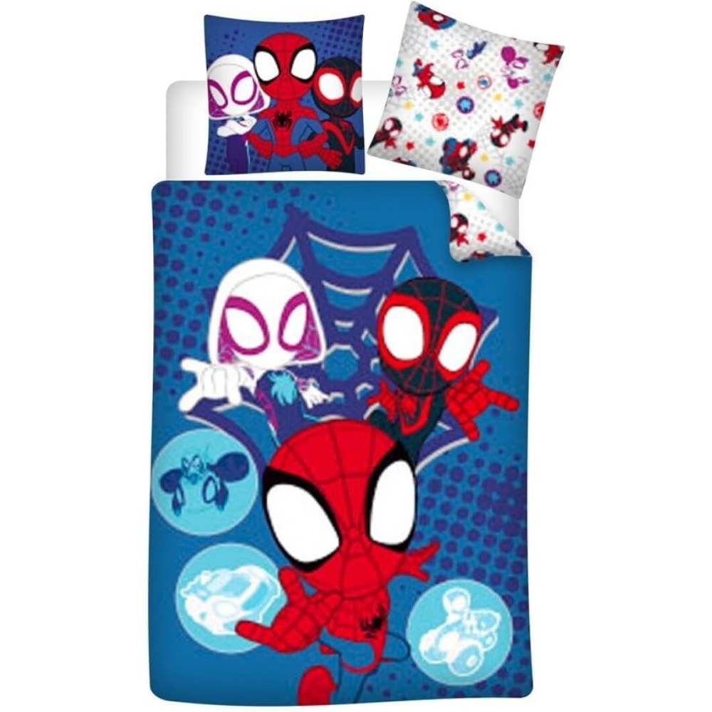 copy of Juego de ropa de cama Spider-Man Marvel 140x200 + Funda de almohada 65x65 Reversible Polialgodón Licencia oficial Aymax