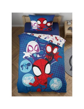 copy of Spider-Man Marvel Beddenset 140x200 + Kussensloop 65x65 Omkeerbaar Polycotton Officiële Aymax Licentie