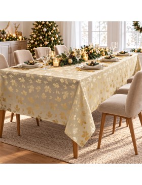 copy of Promo Leinen Weihnachtstischdecke Rechteckig Fleckenabweisend - Sternbild