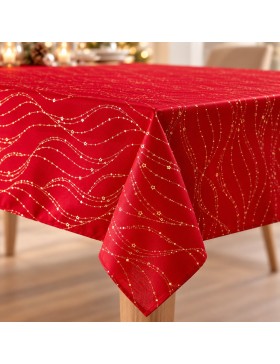 copy of Promo Leinen Weihnachtstischdecke Rechteckig Fleckenabweisend - Sternbild