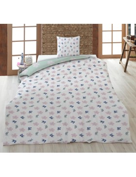 Parure de lit Disney Stitch et Scrump Best Friends en polycoton réversible - 140x200 cm + taie 65x65 cm