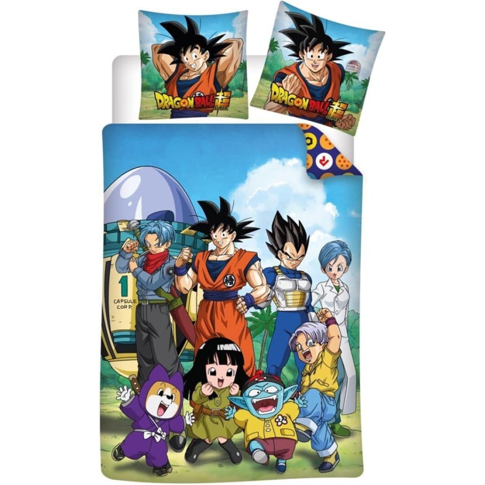 copy of Conjunto de cama Dragon Ball Z – Capa de edredom 220x240 cm + 2 fronhas 65x65 cm