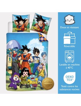 copy of Conjunto de cama Dragon Ball Z – Capa de edredom 220x240 cm + 2 fronhas 65x65 cm