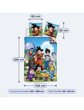 copy of Conjunto de cama Dragon Ball Z – Capa de edredom 220x240 cm + 2 fronhas 65x65 cm
