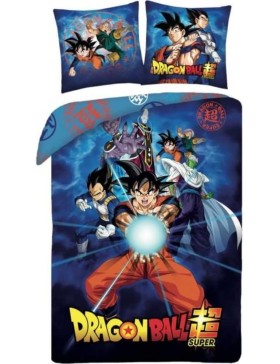 Dragon Ball Super Housse de Couette 140x200 + Taie Microfibre Goku Vegeta