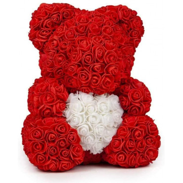 Ours en Rose éternel (Rouge, Rose et Blanc) Spéciale Fête des mères.