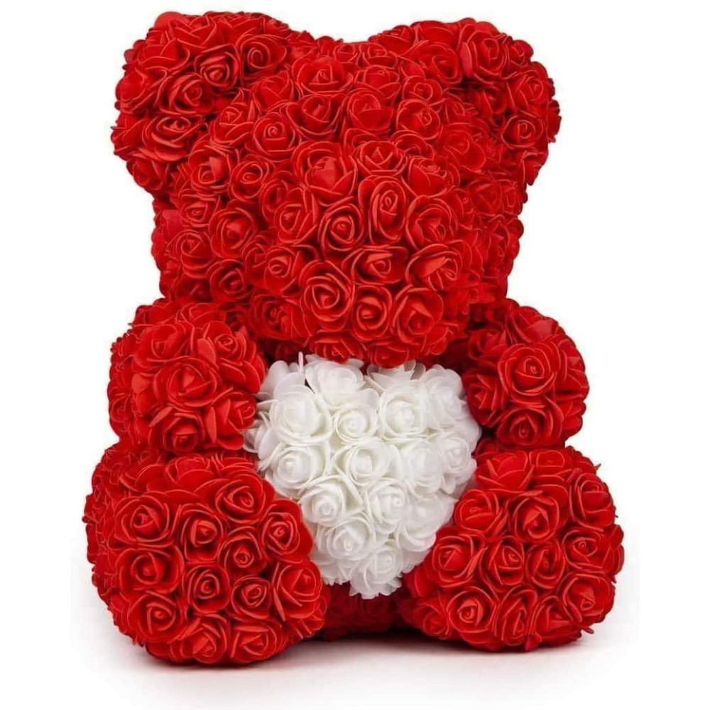 Ours en rose Rouge, cœur Blanc