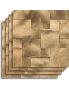 Crédence adhésive 3D Travertin cuivre – 4 panneaux 25 x 25 cm, épaisseur 4 mm – douceur d’intérieur