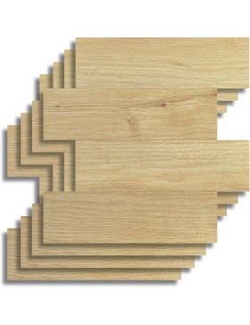Crédence adhésive 3D Boiseo naturel effet bois – 4 panneaux 25 x 25 cm – douceur d’intérieur
