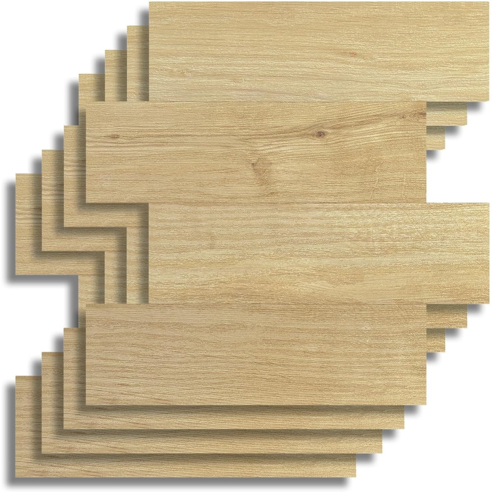 Crédence adhésive 3D Boiseo naturel effet bois – 4 panneaux 25 x 25 cm – douceur d’intérieur