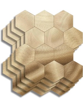 Crédence adhésive 3D Hexa cuivre – 4 panneaux 25 x 23,2 cm, épaisseur 4 mm – douceur d’intérieur
