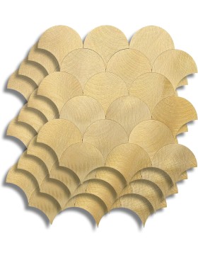 Crédence adhésive 3D Scale or motif écailles – 4 panneaux 25 x 25 cm – douceur d’intérieur