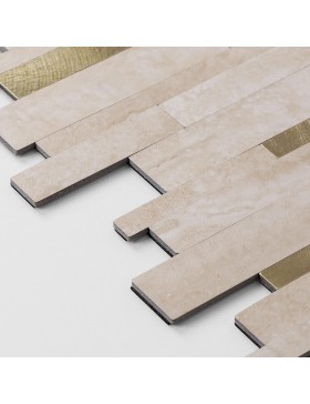 copy of Crédence adhésive 3D Travertin cuivre – 4 panneaux 25 x 25 cm, épaisseur 4 mm – douceur d’intérieur