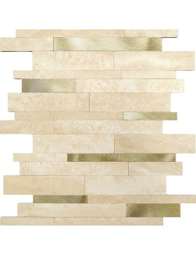 Crédence adhésive 3D Lamelles naturel – 4 panneaux 25 x 25 cm, épaisseur 4 mm – douceur d’intérieur