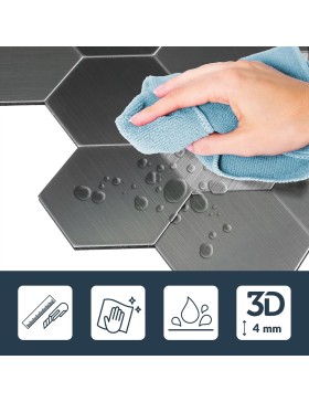 copy of Crédence adhésive 3D Travertin cuivre – 4 panneaux 25 x 25 cm, épaisseur 4 mm – douceur d’intérieur