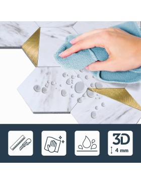 copy of Crédence adhésive 3D Travertin cuivre – 4 panneaux 25 x 25 cm, épaisseur 4 mm – douceur d’intérieur