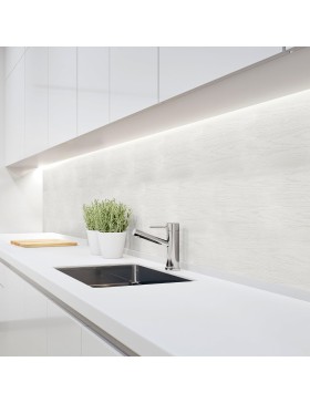 Crédence adhésive 3D Boiseo blanc effet bois – 4 panneaux 25 x 25 cm – douceur d’intérieur