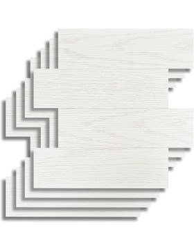 Crédence adhésive 3D Boiseo blanc effet bois – 4 panneaux 25 x 25 cm – douceur d’intérieur