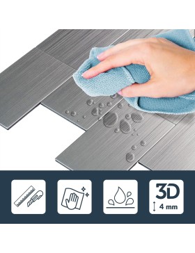 copy of Crédence adhésive 3D Travertin cuivre – 4 panneaux 25 x 25 cm, épaisseur 4 mm – douceur d’intérieur