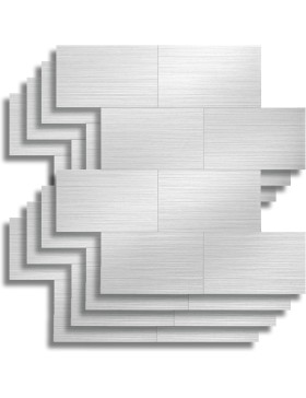 Crédence adhésive 3D Careo chrome – 4 panneaux 25 x 25 cm, épaisseur 4 mm – douceur d’intérieur