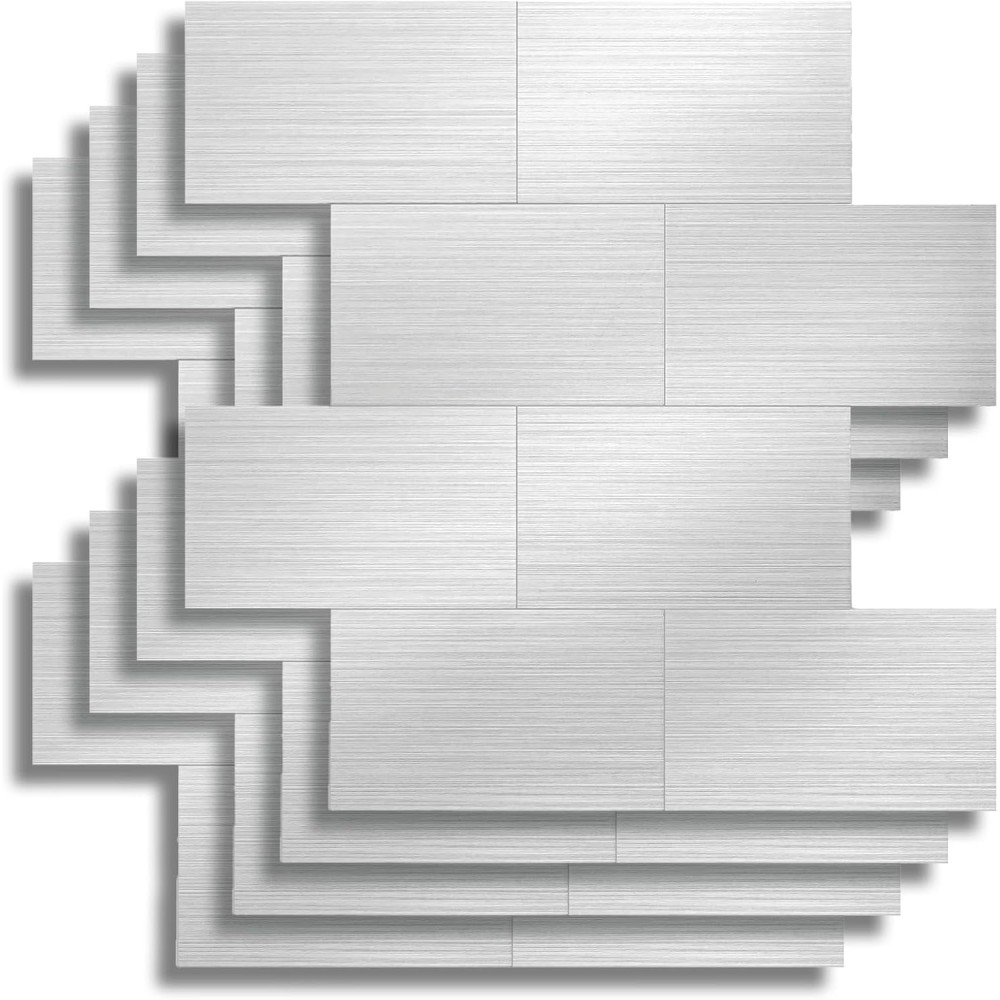 Crédence adhésive 3D Careo chrome – 4 panneaux 25 x 25 cm, épaisseur 4 mm – douceur d’intérieur
