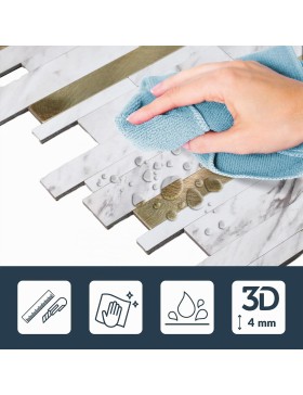 copy of Crédence adhésive 3D Travertin cuivre – 4 panneaux 25 x 25 cm, épaisseur 4 mm – douceur d’intérieur