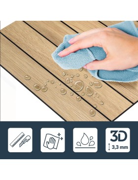 copy of Crédence adhésive 3D Travertin cuivre – 4 panneaux 25 x 25 cm, épaisseur 4 mm – douceur d’intérieur