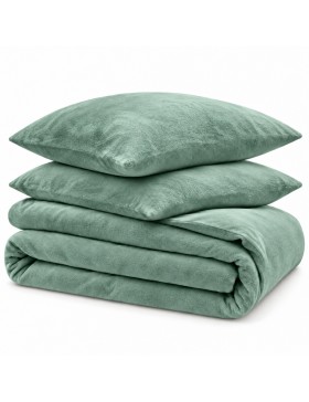 Parure de lit flanelle Flanou 240 x 220 cm – Polyester - 3 pièces, fermeture boutons – douceur d’intérieur