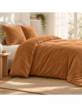 Parure de lit flanelle Flanou 240 x 220 cm – Polyester - 3 pièces, fermeture boutons – douceur d’intérieur