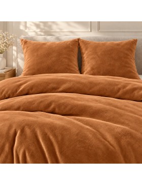 Parure de lit flanelle Flanou 240 x 220 cm – Polyester - 3 pièces, fermeture boutons – douceur d’intérieur