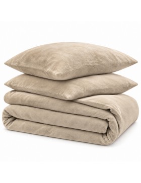 Parure de lit flanelle Flanou 240 x 220 cm – Polyester - 3 pièces, fermeture boutons – douceur d’intérieur