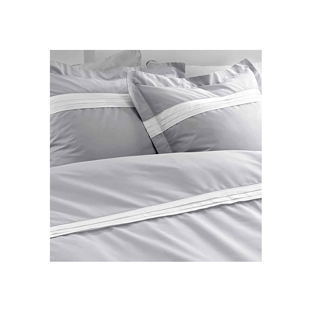 HOUSSE DE COUETTE UNI PERCALE ACIER